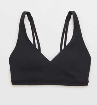 aerie, Intimates & Sleepwear, Aerie Black Ribbed Sports Bra Size Xl