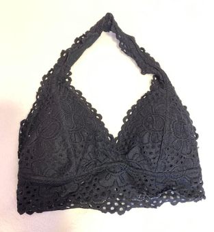 Black Lace Halter Bralette (XS/S) – Shop Thrift On