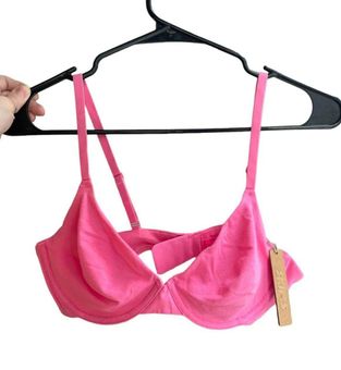 SKIMS Pink Cotton Jersey Underwire Bra Size 26 C - $28 New With