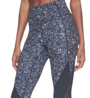 Athleta Gray Floral Leggings Small