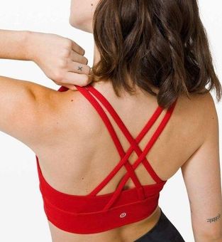 Lululemon Energy Bra Long Line *Medium Support, B/C Cup Red Size 4 - $38  (34% Off Retail) - From Peyten