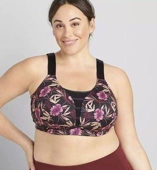 Livi Active Medium Impact Wireless Wicking Sports Bra Tropical Dream Size  44DDD - $24 - From Ninatan