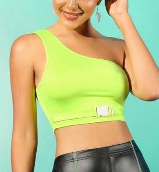 Shein One Shoulder Crop Sports Bra