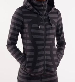 Lululemon Stride Jacket Black Micro Macro Stripe Size 4 - $70