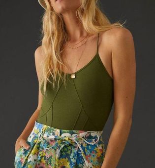 Anthropologie Seamless Corset Bodysuit Green Size XS - $35 - From Emily