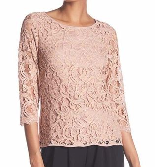 Adrianna Papell Lace Top NWT in Size Small Pink 18 New With