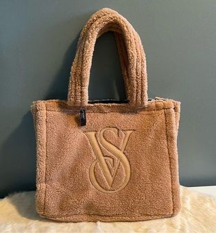 Victoria's Secret Large Cozy Plush Fleece Sherpa Tote Bag - $36