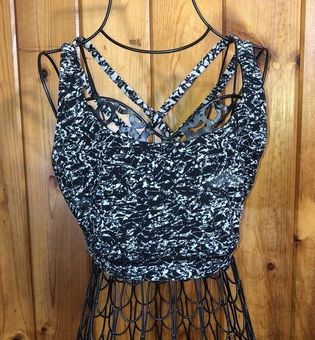 Lululemon Athletica marble sports bra size 8 black and white active wear  bra - $26 - From Paydin