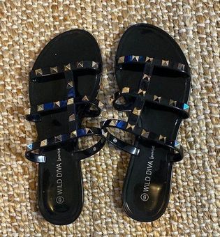 Wild Diva Studded jelly Sandals Size 6 15 From Karen