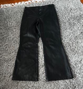 ZARA Faux Leather Flare Pants