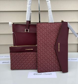 Michael Kors, Bags, Michael Kors Maisie Large Pebbled Leather 3in Tote  Bag Merlot Multi Color