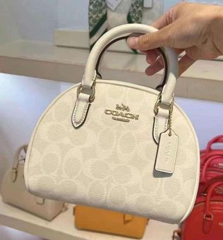 Coach Chalk White Signature Sydney Satchel 