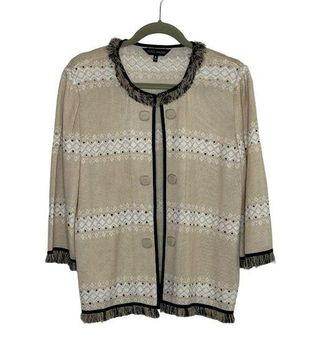 Plus Size Tan Embellished Jacket