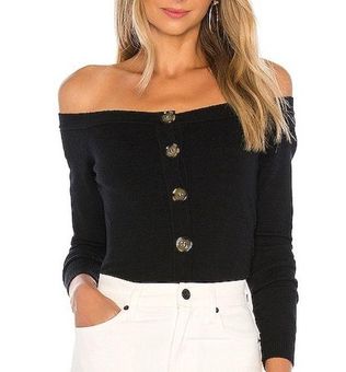 Off Shoulder Sweater in Black