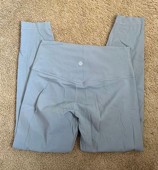 Lululemon Align leggings that are light blue. Size 8