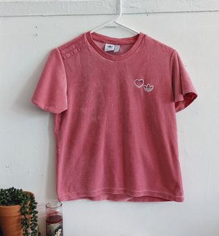 Zonnebrand Dialoog Ga trouwen Adidas Originals Pink Bellista Velour Flutter Sleeve Tee - $35 - From Misty