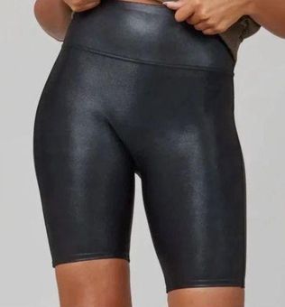 Spanx Faux Leather Bike Short