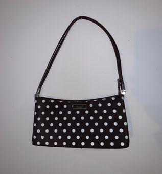 kate spade black and white polka dot tote