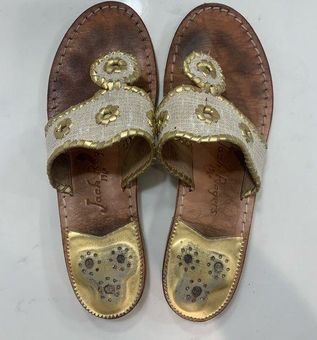 Jack Rogers Jack Rodgers White Gold Sandals Well worn but great