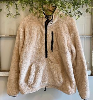 teddy half zip sweater