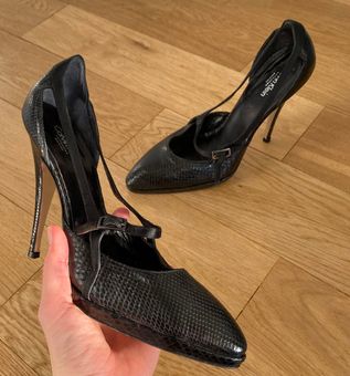 Calvin Klein Vintage Snakeskin Heels Black Size  - $10 (88% Off Retail)  - From Kelsey