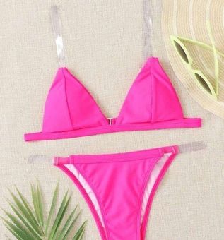 New Clear Strap Triangle Thong Bikini Size L - $7 - From Monse