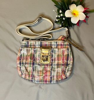 Coach Poppy Pink Monogram Shoulder Bag