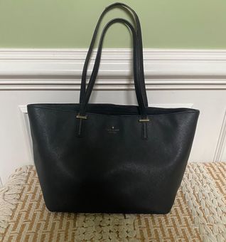 Kate Spade Cara Large Leather Top Zip Tote Shoulder Bag Black