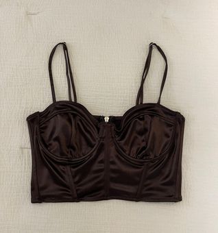 H&M Corset Top Brown Size M - $13 (48% Off Retail) - From