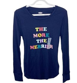 Old Navy the more the merrier rainbow graphic thermal long sleeve