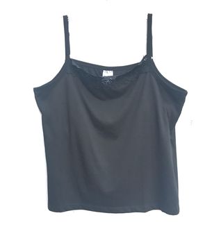 TLC NWT XL Women's Black Cami Tank Crop Top Shirt Spaghetti Straps - $9  (70% Off Retail) New With Tags - From Vintage