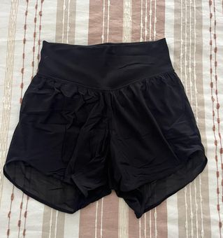 Nulu and Mesh High-Rise Yoga Short 3.5, Black