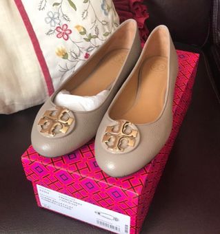 Tory Burch Claire ballet flat tumbled leather size  color french gray   - $175 (25% Off Retail) New With Tags - From daisy