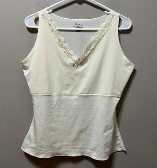 Spanx Hide & Sleek V-Neck Lace Cami Cream Ivory w/ Slimming Support size 2X  - $28 - From Eunice