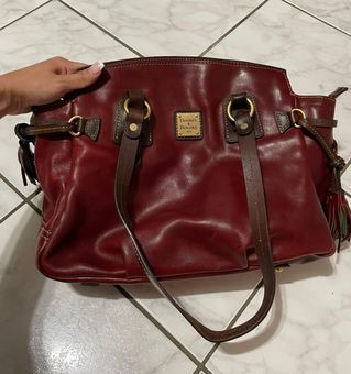 Dooney Bourke Vintage Toledo Bordeaux Red Brown Leather