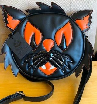 Love Pain and Stitches Halloween Cat Crossbody Bag Purse NWT