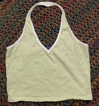 brandy melville alexis halter top white, Women's Fashion, Tops