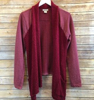 Lucky Brand Red Open Front Cardigan Sweater Size Medium - $35 - From Melissa