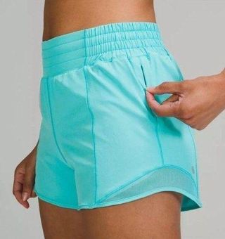 LULULEMON Hotty Hot 2.5 HR Hi-Rise Short 2 10 Electric Turquoise