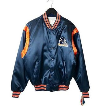 DEADSTOCK VINTAGE Chicago Bears 80s Swingster Satin Bomber Jacket Large L -  $155 New With Tags - From The