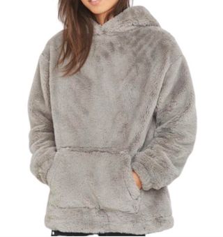 UO Faux Fur Hoodie Sweatshirt