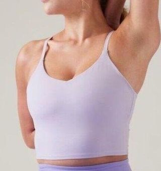 Athleta M Elation V-Neck Longline Sports Bra Oxalis Violet Medium Cup D-DD  - $25 New With Tags - From Rob