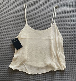 Brandy Melville, Tops, Brandy Melville Nwt Creamwhite Lace Tank Top Os