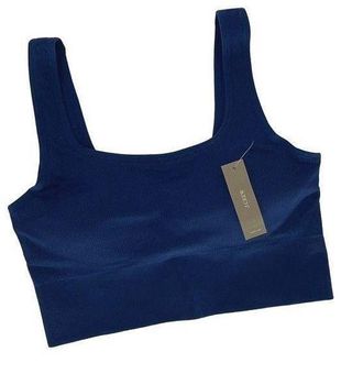 J.Crew Women's Stretch Fitted Scoop Neck Sports Bra Blue Size Medium NWT -  $24 New With Tags - From Susan