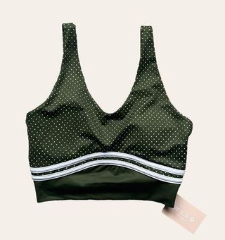 Wilo the Label Polka Contour Sports Bra Khaki NEW Size M - $32