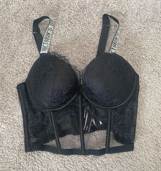 Victoria's Secret NWT Rhinestone Corset 34C Black Size 34 C - $32 (62% Off  Retail) New With Tags - From alaina