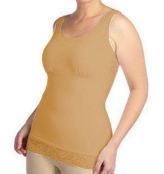 Spanx by Sarah Blakey Hode and Seek Lace Hem Nude Shapewear Tank Size La…  Size L - $26 - From Keri