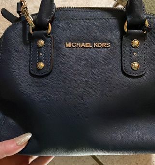 Michael Kors Sandrine Small Saffiano Leather Satchel Blue - $57 - From Erin