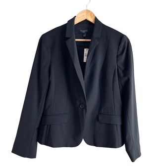 Talbots NWT Luxe Wool Single Button Blazer in Black, Size 10P