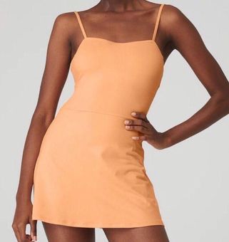 Alo Yoga Alosoft Courtside Tennis Dress Cantaloupe XS Orange - $189 New  With Tags - From Julie